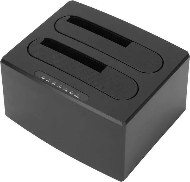 Main image of Hard Drive Reader, Offline Clone Function External USB 3.0 HDD Docking Station to I II III Dual Bay for 2.5 inch 3.5 inch SSD US Plug