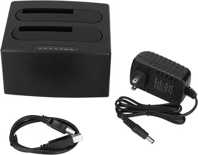 Alt view image 7 of 7 - Hard Drive Reader, Offline Clone Function External USB 3.0 HDD Docking Station to I II III Dual Bay for 2.5 inch 3.5 inch SSD US Plug