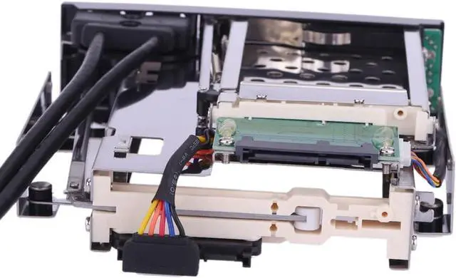 Alt view image 3 of 7 - PENCHEN Hard Drive Enclosure,Dual Bay 3.5" + 2.5" Inch SATA III Hard Drive HDD & SSD Tray Caddy Internal Mobile Rack Enclosure Docking Station with USB 3.0 Port Hot Swap