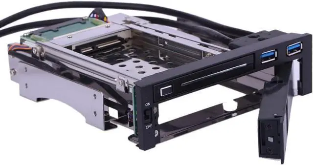 Alt view image 4 of 7 - PENCHEN Hard Drive Enclosure,Dual Bay 3.5" + 2.5" Inch SATA III Hard Drive HDD & SSD Tray Caddy Internal Mobile Rack Enclosure Docking Station with USB 3.0 Port Hot Swap