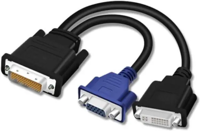 Alt view image 2 of 7 - suckoo DVI-I to DVI-D VGA Video Cable Splitter 1 into 2 Out Computer Host Laptop Graphics Card DVI24+5 External 2 Port DVI24+1 VGA Monitor TV Projector Converter Docking Station 1920x1080P Black