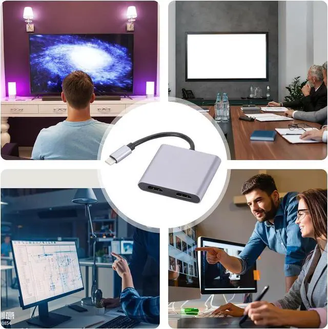 Alt view image 7 of 7 - USB C Docking Station | HD Dongle USB C Adapter Hub,4-in-1/2-in-1 Type C Dock Station for Laptops, Type C Devices, Computer Accessories Aezon