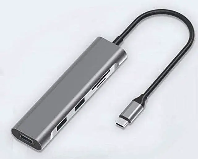 Main image of BluuAce USB 3.0 Type-C Hub  Type C USB Docking Station with 3 USB 3.0 Charging Ports and 1 SD Card + TF Card Readers  USB Charge Hub for Type-C MacBook Pro, iPad Pro, Laptops, Tablets, Phones