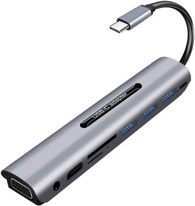 Main image of USB C HUB Docking Station 9 in 1 Hub Converter with HDMI VGA USB3.0 SD/TF Audio PD Powered Mobile Computer Docking Station Accessories