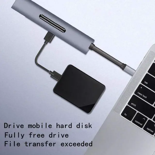 Alt view image 7 of 7 - USB C HUB Docking Station 9 in 1 Hub Converter with HDMI VGA USB3.0 SD/TF Audio PD Powered Mobile Computer Docking Station Accessories