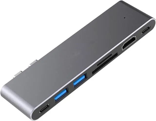 Main image of USB C HUB to TF SD Reader Slot HUB,2xUSB 3.0 PD 5Gbps Transmission Rate,for MacBook Pro2016/17/18/Air18,Type-C Docking Station Laptop
