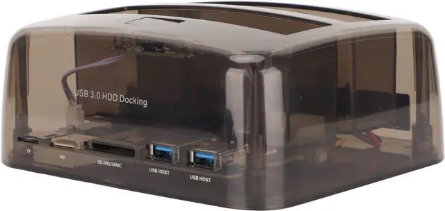 Main image of USB3.0 to IDE SATA HDD Docking Station, 6Gbps Dual Bay External Hard Drive Docking Station One Click Backup with LED Indicator(US)