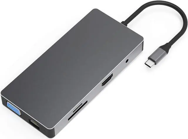 Main image of USB C HUB Type C to Docking Station,USB 3.0 Double HDMI Adapter High Speed Splitter,for MacBook PC Laptop Accessorie