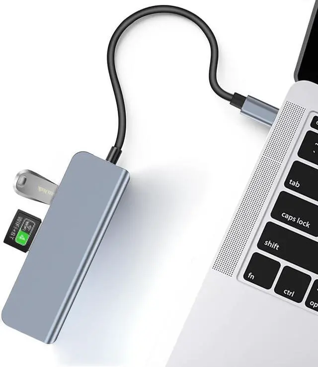 Alt view image 4 of 7 - DHTtechky USB C Hub Adapter,(USB-C+USB-A) Male to USB Female Adapter,2-in-1 USB Hub 3.0 x 4 Ports,USB Type C to 4Ports USB3.0 Data Adapter USB Splitter Compatible for USB/USB-C Series&Laptop.