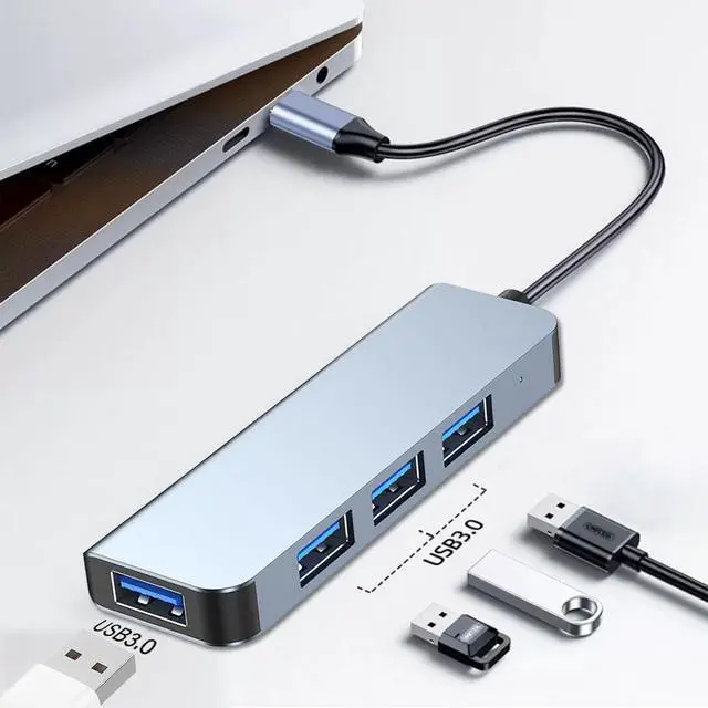 Alt view image 5 of 7 - DHTtechky USB C Hub Adapter,(USB-C+USB-A) Male to USB Female Adapter,2-in-1 USB Hub 3.0 x 4 Ports,USB Type C to 4Ports USB3.0 Data Adapter USB Splitter Compatible for USB/USB-C Series&Laptop.