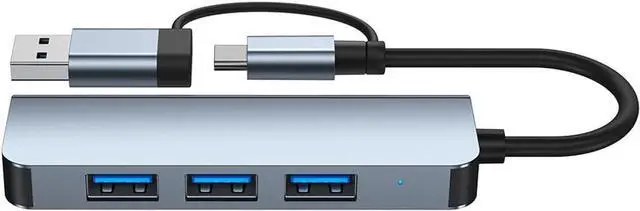 Alt view image 6 of 7 - DHTtechky USB C Hub Adapter,(USB-C+USB-A) Male to USB Female Adapter,2-in-1 USB Hub 3.0 x 4 Ports,USB Type C to 4Ports USB3.0 Data Adapter USB Splitter Compatible for USB/USB-C Series&Laptop.