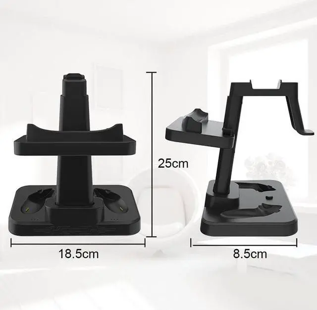 Alt view image 6 of 7 - Charging Station for Meta Quest 3, VR Charging Station for Oculus Quest 3,Charging Station Controller Charging Station VR Display Stand with LED Indicator Charging Cable Compatible for Meta Quest 3