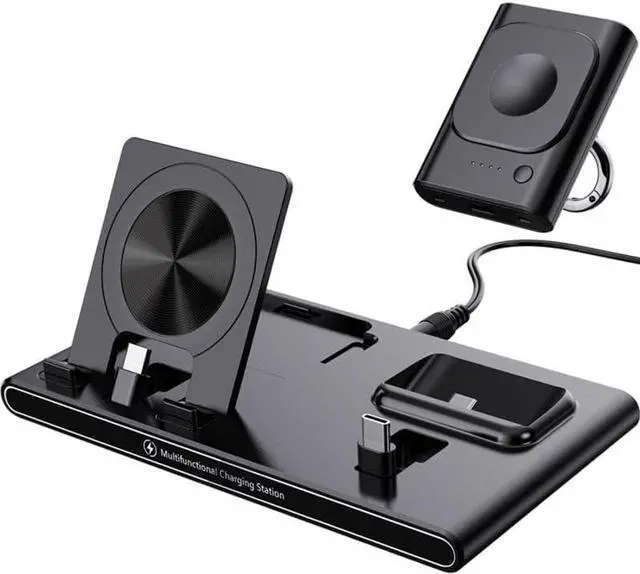 Main image of Charging Station for Samsung S23 Ultra, with 1800 mAh Portable Samsung Watch 5 Charger, Samsung Charging Dock for Samsung Galaxy Z Fold5/Z Flip5/S23/S22/S21, Galaxy Watch 6/5 Pro/4/3, Galaxy Buds2 Pro