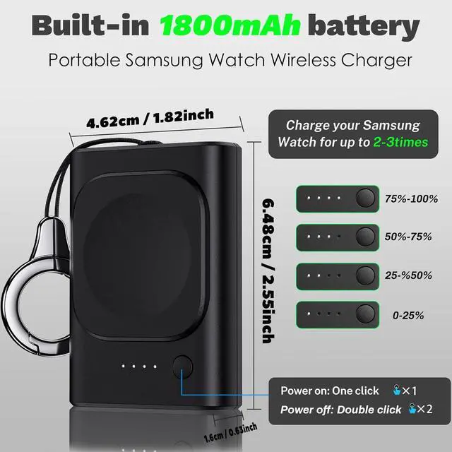 Alt view image 3 of 7 - Charging Station for Samsung S23 Ultra, with 1800 mAh Portable Samsung Watch 5 Charger, Samsung Charging Dock for Samsung Galaxy Z Fold5/Z Flip5/S23/S22/S21, Galaxy Watch 6/5 Pro/4/3, Galaxy Buds2 Pro