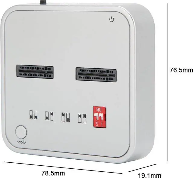 Alt view image 3 of 7 - Internal Hard Drives, Hard Disk Duplicator M.2 SATANVME SSDSD, DualBay Protocol Docking Station 100240V, Adopts Vertical Open Design, Supports M.2 SATANVME, SSD Protocols (US