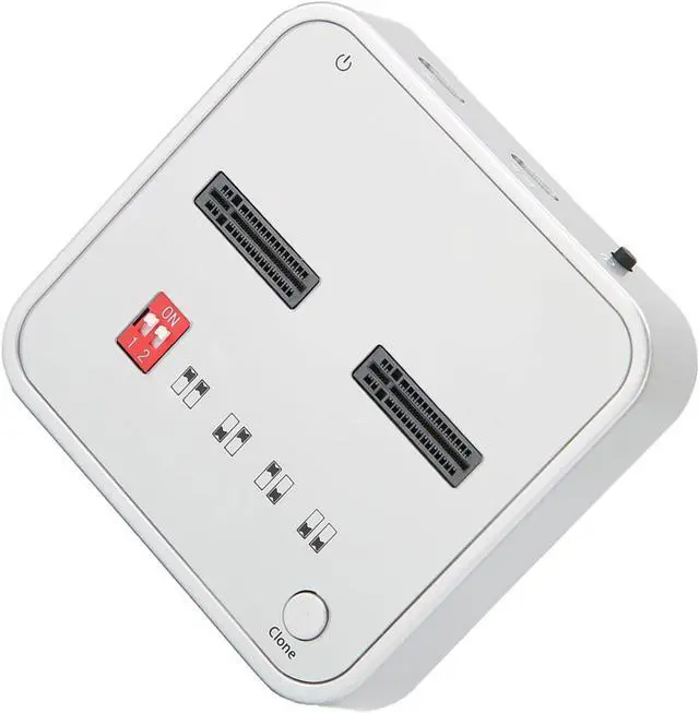 Alt view image 5 of 7 - Internal Hard Drives, Hard Disk Duplicator M.2 SATANVME SSDSD, DualBay Protocol Docking Station 100240V, Adopts Vertical Open Design, Supports M.2 SATANVME, SSD Protocols (US