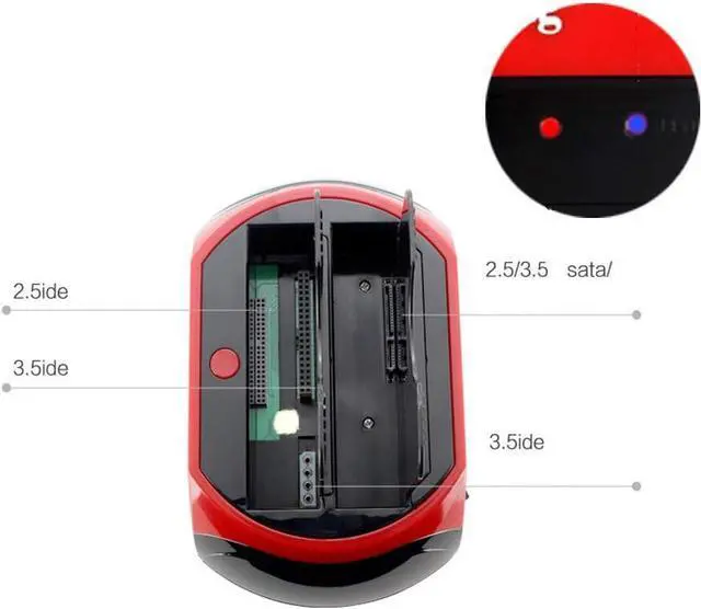 Alt view image 4 of 7 - Dual 2.5"/3.5" IDE SATA HDD Hard Drive Disk Bracket Base Dock Docking Station Holder