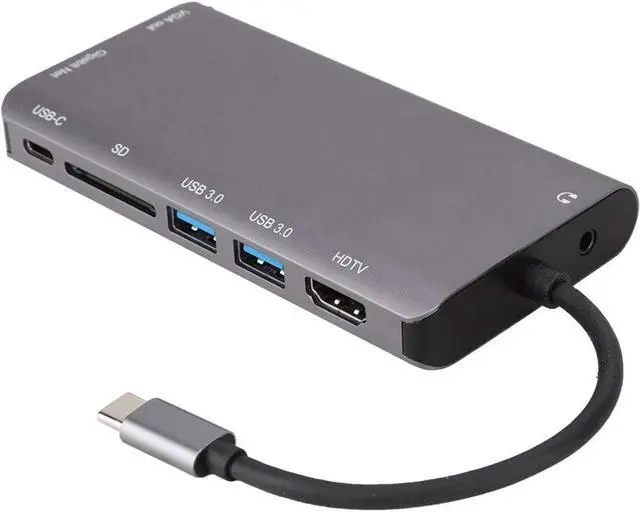 Alt view image 3 of 7 - USB VGA Docking Station USB HDMI VGA Docking Station Durable Portable Reliable TypeC Docking Station HDMI VGA Docking Station for Desktop for Computer for PC