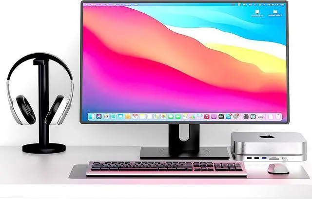 Alt view image 5 of 7 - USB-C Hub with SATA Hard Drive Enclosure for Mac Mini M1/M2, Type-C Docking Station & Stand for New MacMini M1/M2 & 2018 models & above, with SATA SSD/HDD Slot, USB 3.0 & 2.0 Ports, SD/TF Card Readers