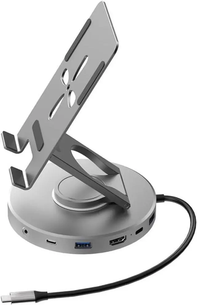 Main image of Akloker USB C Docking Station Swivel Stand 4k/60Hz Multiport Hub Adapter PD 100W USB3.0 10Gbps HDMI-Compatible Port for Steam Deck/Switch/ASUS Rog Ally