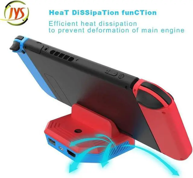 Alt view image 3 of 7 - Switch TV Dock,TV Docking Station for Nintendo Switch,Portable Charging Radiator,Portable TV Docking Station with Hd-mi and USB Ports Replacement Switch Base for Nintendo Switch