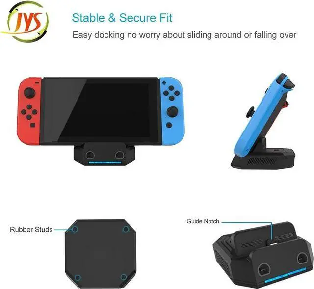 Alt view image 4 of 7 - Switch TV Dock,TV Docking Station for Nintendo Switch,Portable Charging Radiator,Portable TV Docking Station with Hd-mi and USB Ports Replacement Switch Base for Nintendo Switch