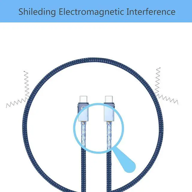 Alt view image 7 of 7 - Dhaxipo USB 4 for Thunderbolt 4 Cable 2.6FT/0.8m,40 Gbps Data Transfer with 240W and 4K@144Hz 5K@ 60Hz or 8K@30Hz,Compatible with Thunderbolt 4/3 Cable and USB C,fit for Laptop,Docking,Monitor...