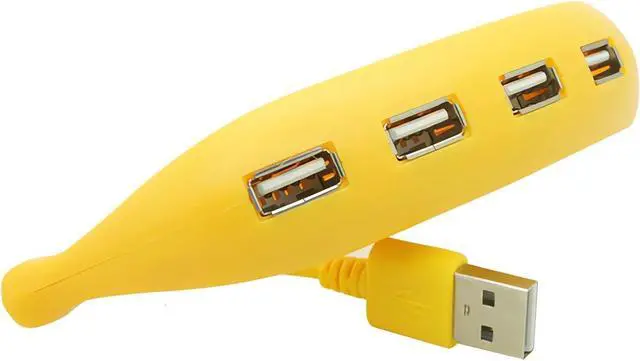 Alt view image 2 of 6 - LITHFEQA Fun Banana USB 2.0 Docking Station 4-Port USB Hub USB Splitter! USB Extender for laptops, Xbox, Flash Drives, Hard Drives, Consoles, Printers, Cameras, mice