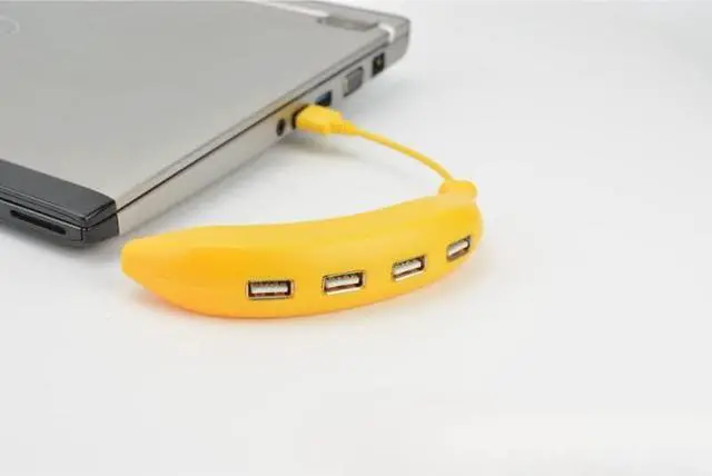 Alt view image 5 of 6 - LITHFEQA Fun Banana USB 2.0 Docking Station 4-Port USB Hub USB Splitter! USB Extender for laptops, Xbox, Flash Drives, Hard Drives, Consoles, Printers, Cameras, mice