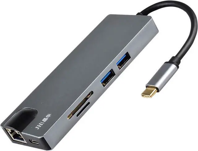 Main image of SHUBHU 12 in 1 4K UHD Type C Hub USB3.0 HDMI VGA PD Adapter Docking Station for PC MacBooks Pro Air, Chromebook Pixel Laptop, Grey, D