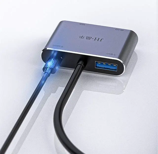 Alt view image 2 of 7 - SHUBHU 12 in 1 4K UHD Type C Hub USB3.0 HDMI VGA PD Adapter Docking Station for PC MacBooks Pro Air, Chromebook Pixel Laptop, Black, H