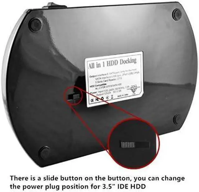 Alt view image 5 of 7 - TZOU 2.5" / 3.5" IDE SATA HDD Docking Station Card Reader Hub US Plug