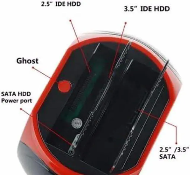Alt view image 3 of 7 - HDD Base with Multi Hard Drives Reader Slot for 2.5/3.5 Inch SATA/IDE Hard Drive Docking Station Dual Interface