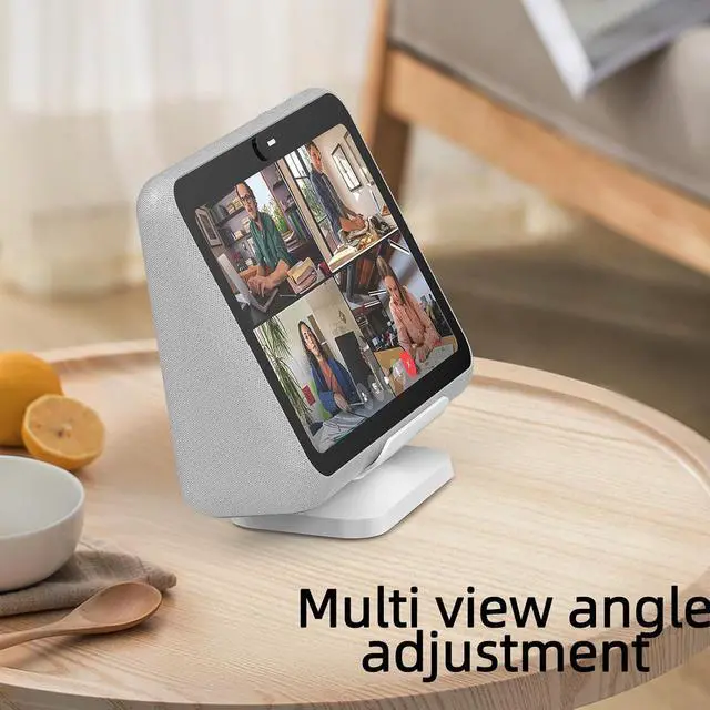 Alt view image 2 of 7 - Charging Dock/Base for Meta Portal Go-Rotatable to Adjust The Angle Charging Stand for Facebook Portal Go Smart Video Calling for Office, Home with 45W PD Charging Adapter(White)