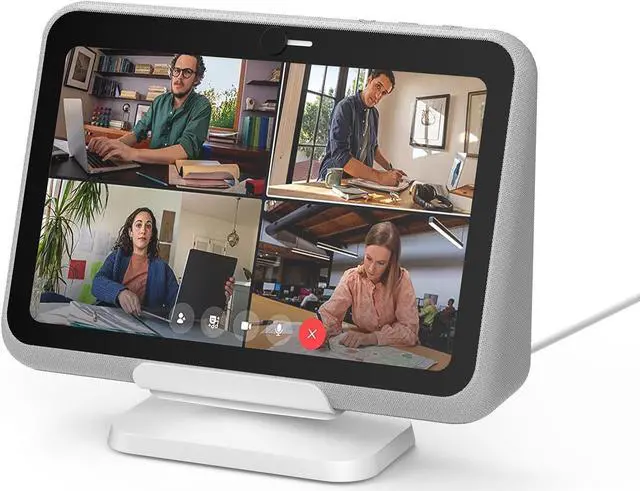 Alt view image 6 of 7 - Charging Dock/Base for Meta Portal Go-Rotatable to Adjust The Angle Charging Stand for Facebook Portal Go Smart Video Calling for Office, Home with 45W PD Charging Adapter(White)