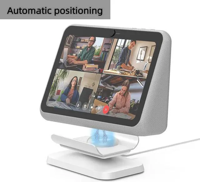 Alt view image 7 of 7 - Charging Dock/Base for Meta Portal Go-Rotatable to Adjust The Angle Charging Stand for Facebook Portal Go Smart Video Calling for Office, Home with 45W PD Charging Adapter(White)