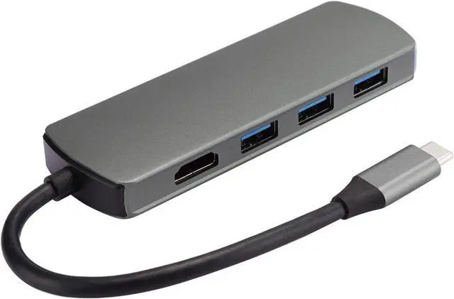 Main image of USB C Hub Adapter,6 in 1 Docking Station Dark Green Multifunctional Type-C to HDMI High-Definition Hub Adapter