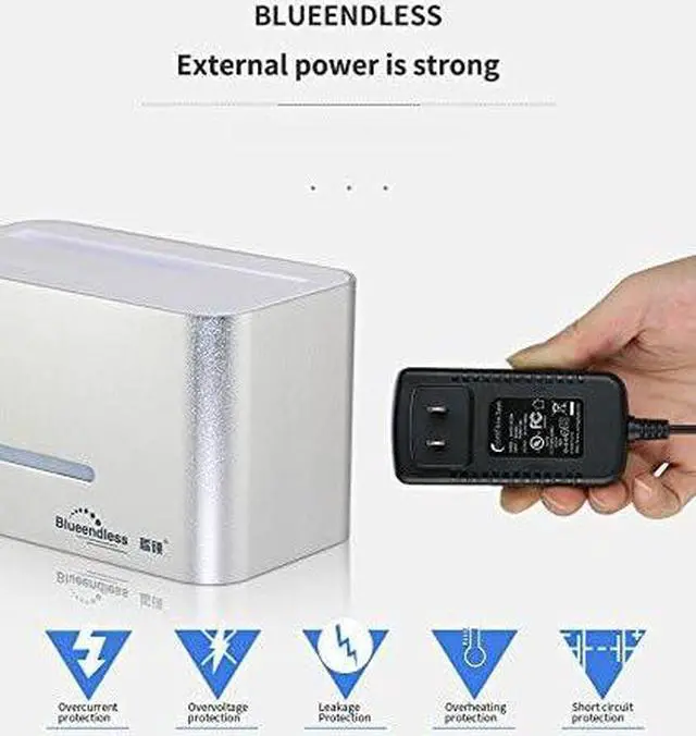 Alt view image 5 of 7 - SATA USB3.0 2.5''3.5'' HDD Docking Station External Storage Enclosure Hard Disk Case HDD Dock for 3TB Full Aluminum