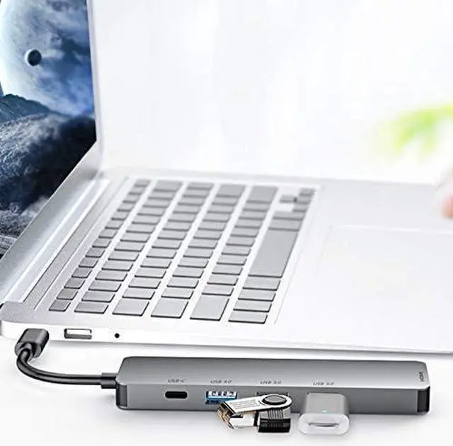 Alt view image 5 of 6 - USB Type C Charging Dock Type-C USB Hub Five-in-One USB-C to HDMI HD 4K 30Hz Expander PD Fast Charge USB3.0 Docking Station