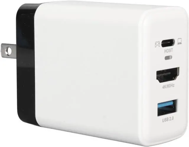 Alt view image 4 of 7 - for Switch OLED Dock Charger, 3 in 1 Portable TV Docking Station for Switch Lite, for Switch, with 4K HDMI, USB2.0, PD USB C Fast Charging Ports for Smartphone Tablet (Black White)