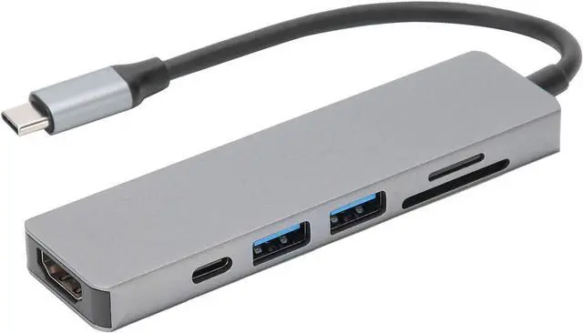 Main image of TypeC Multiport Adapter, UltraFast Gigabit 6-in-1 Docking Station, Support Memory Card Adult Travel Home for Student