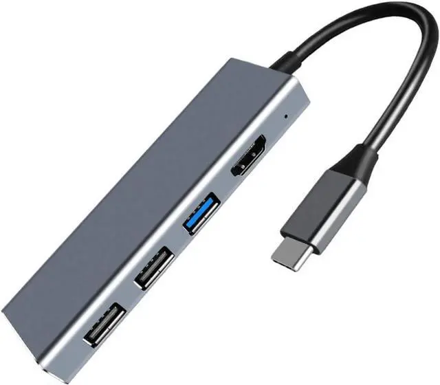 Alt view image 2 of 7 - Type- C Hub 6 in 1 Type C to HDMI 4K, 2 USB 3.0 Ports, SD TF Card Reader, 100W PD Charging Adapter Dock Station for MacBook Pro Air 2019 2018, Galaxy Note 10 S10 S9 S8, Surface Go, Dell XPS 13 15
