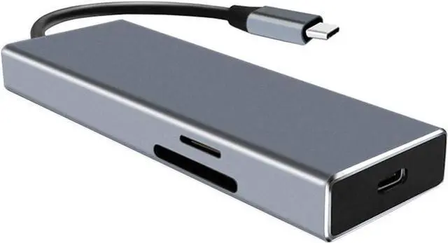 Alt view image 3 of 7 - Type- C Hub 6 in 1 Type C to HDMI 4K, 2 USB 3.0 Ports, SD TF Card Reader, 100W PD Charging Adapter Dock Station for MacBook Pro Air 2019 2018, Galaxy Note 10 S10 S9 S8, Surface Go, Dell XPS 13 15