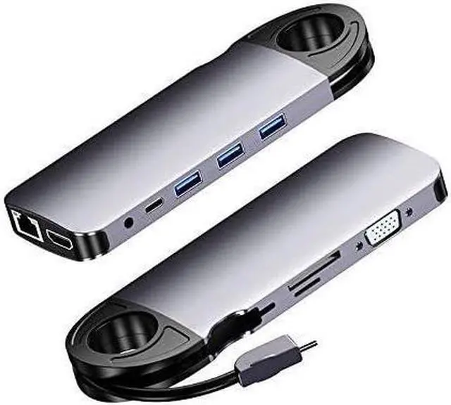 Alt view image 7 of 7 - USB C Adapter Docking Station USB C Hub Type-C Ten-in-One Converter Multifunctional USB Hub for Other USBC Laptop