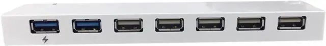 Alt view image 2 of 5 - 7-Port USB 3.0 Hub (2X USB 3.0, 5X USB 2.0 + Charger) - White