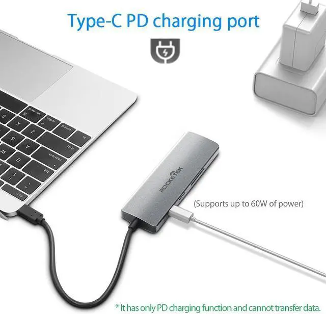 Alt view image 3 of 7 - USB C Hub, Takya USB C HDMI Adapter 7 in 1 Type C Hub with 4K USB C to HDMI, 3 USB 3.0 Ports, SD TF Card Reader, USB-C Charging Port Compatible for MacBook, iMac, Surface, Chromebook, Galaxy, XPS etc