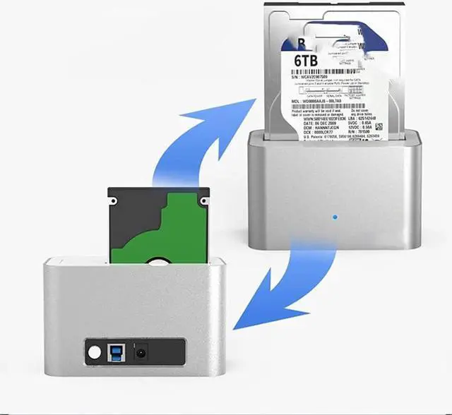 Alt view image 3 of 6 - YEBDD High Speed Case Externo Sata to USB 3.0 3.5 External Hard Drive HDD Docking Station Sata Aluminum 1 Bay