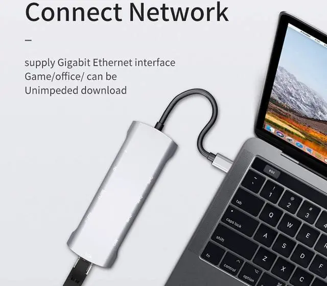 Alt view image 6 of 7 - USB C Hub Docking Station with 4K HDMI USB 3.0 Port USB-C and SD/TF Card Slot PD Charging USB C Hub Multiport Adapter Compatible with MacBook Pro/Air Thunderbolt 3