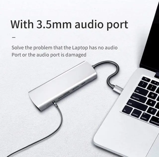 Alt view image 5 of 7 - USB C Hub Docking Station with 4K HDMI USB 3.0 Port USB-C and SD/TF Card Slot PD Charging USB C Hub Multiport Adapter Compatible with MacBook Pro/Air Thunderbolt 3
