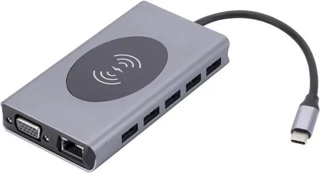 Alt view image 6 of 7 - Docking Station Dual Monitor, Fast Transfer Dual Display Docking Station, Durable Dual Display Dock, 13-in-1 Triple Display USB C Docking Station, USB C Hub Multiport Dongle for All Laptop Computer